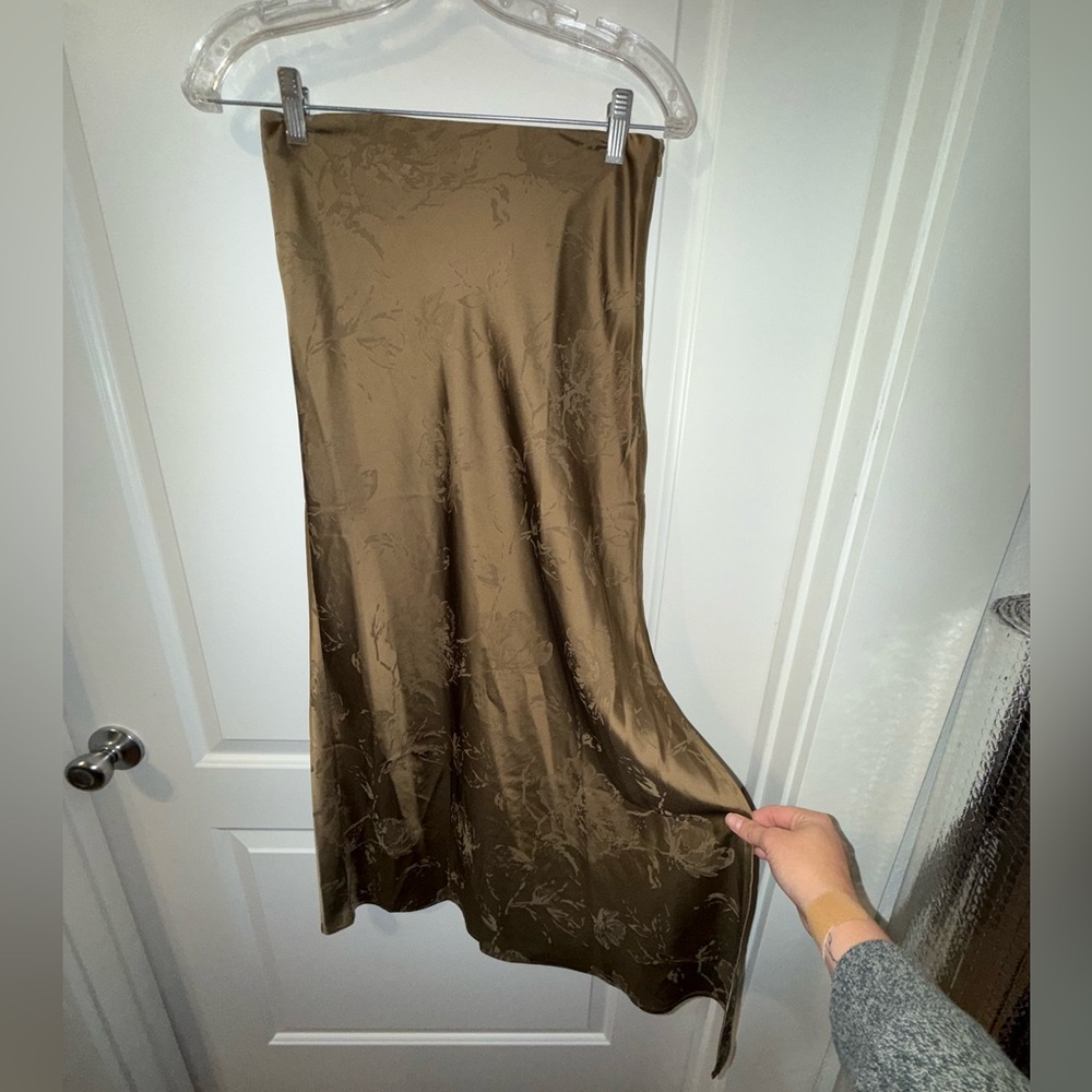 Satin Floral Skirt